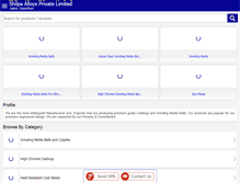 Tablet Screenshot of grindingmediaballs.com
